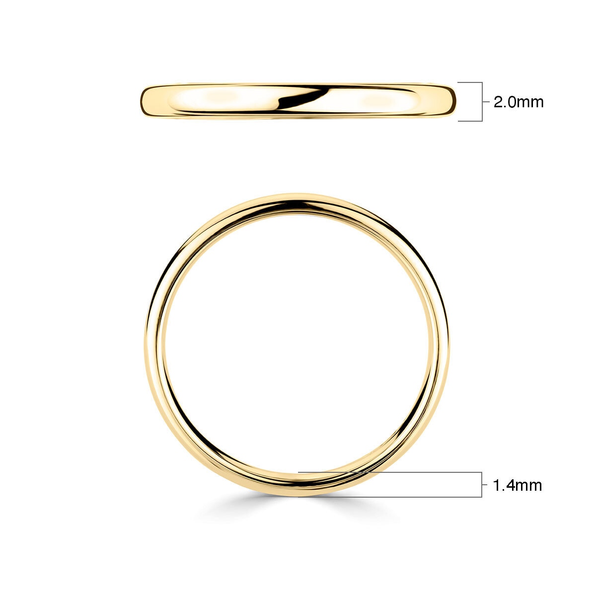 Costco classic court wedding ring 18ct yellow gold, imported from the UK