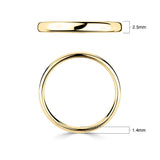 Costco 18ct yellow gold classic court wedding ring 2.5mm, imported from the UK