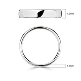 Costco Classic Court Wedding Ring 18ct White Gold 4.0mm, imported from the UK