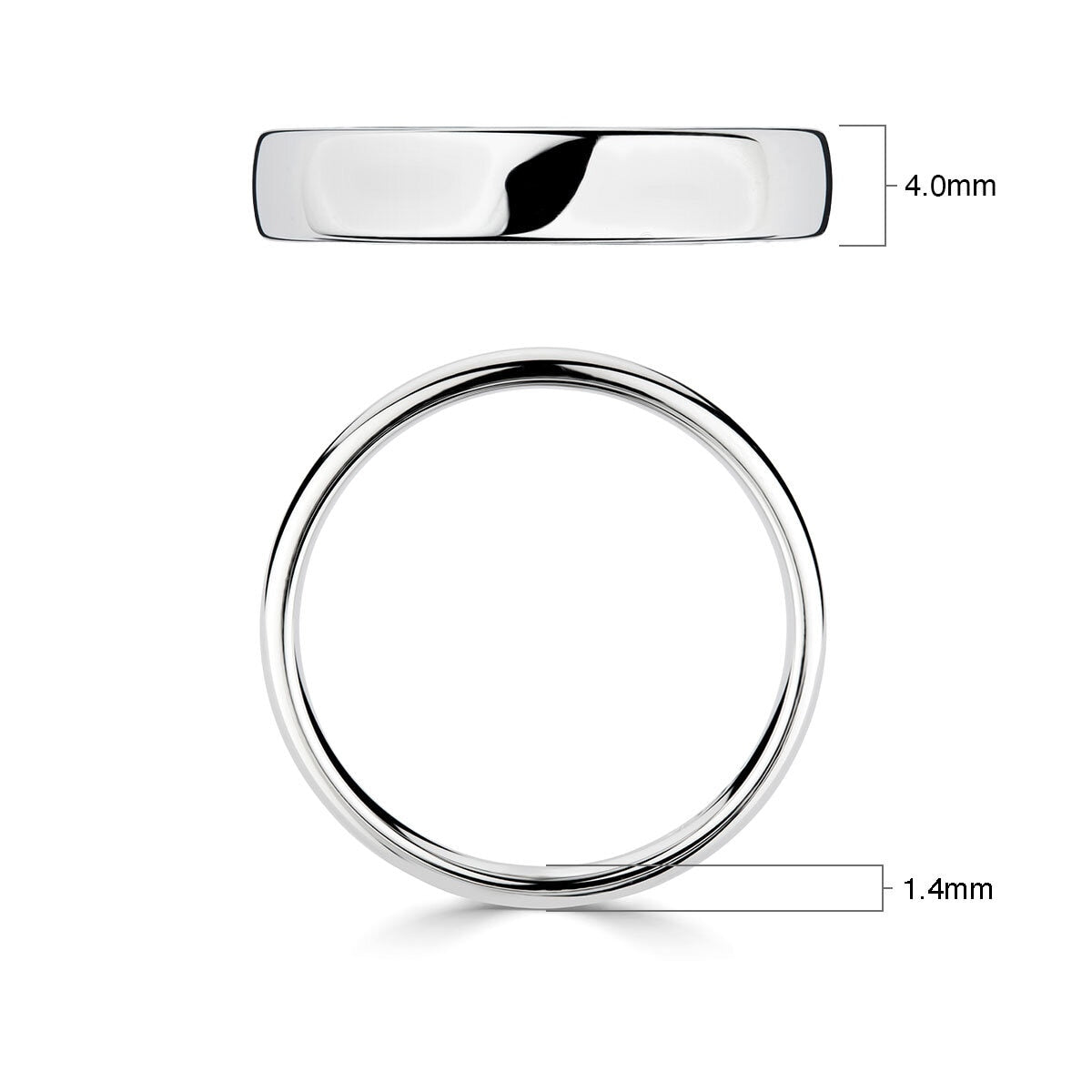 Costco platinum wedding ring classic court 4mm (British brand)