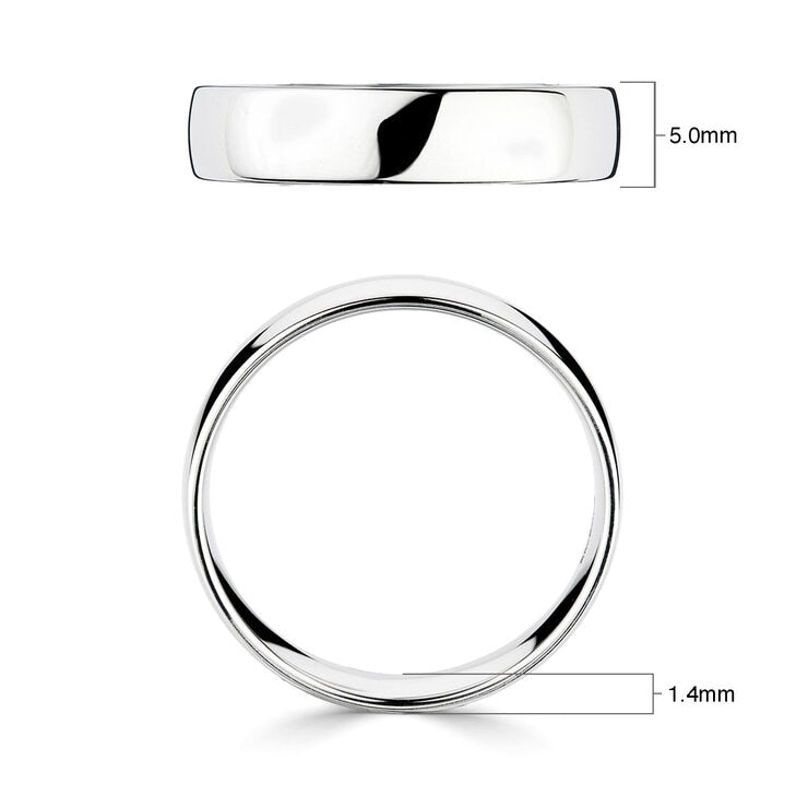 Costco classic court wedding ring 5.0mm platinum - British product