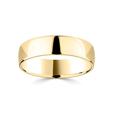 Costco UK 18ct Yellow Gold Classic Court Wedding Ring 6.0mm- Buy online at McGrocer