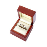 Costco 18ct white gold Classic Court wedding ring 6.0mm, imported from the UK