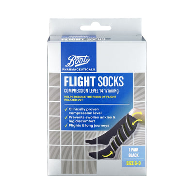 Botas Calcetines de vuelo Nivel de compresión 14-17 mmHg Talla 6-9- 1 par