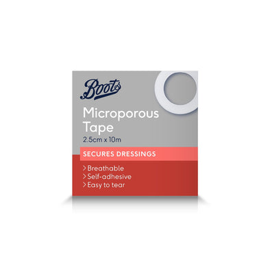 Ruban microporeux Boots pour pansements 2,5 cm x 10 m