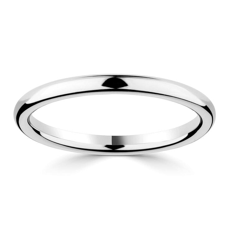 2mm platinum luxury court wedding ring - British product