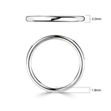 2mm platinum luxury court wedding ring - British product