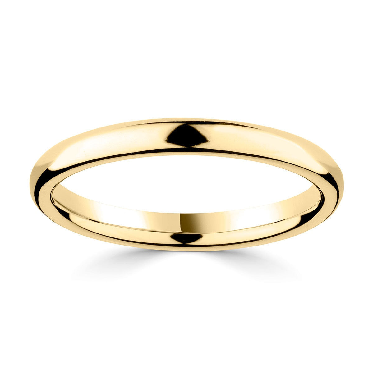 Luxury court wedding ring 18ct yellow gold 2.5mm (British brand)