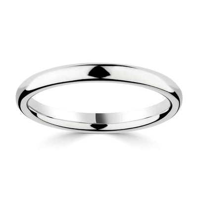 Costco UK 18ct White Gold Luxury Court Wedding Ring, 2.5mm- Buy online at McGrocer