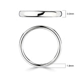 Costco Luxury Court wedding ring 18ct white gold 3.0mm, imported from the UK