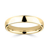 4.0mm court wedding ring 18ct yellow gold, UK version