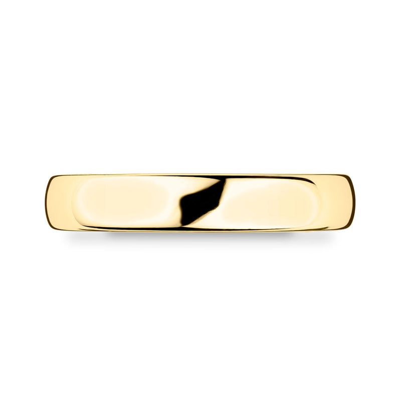 4.0mm court wedding ring 18ct yellow gold, UK version