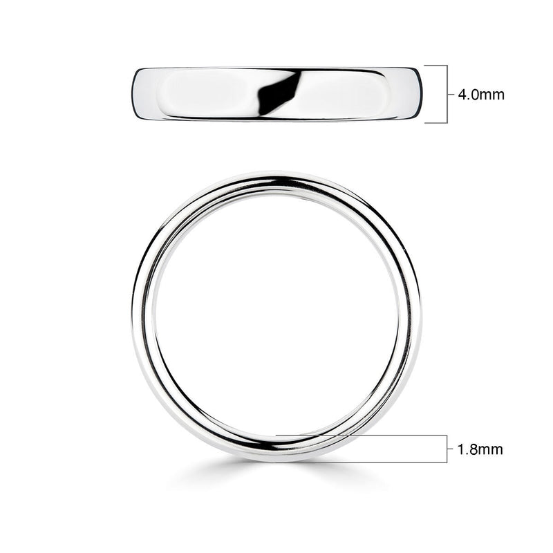 Costco luxury court wedding ring 4mm platinum (British brand)