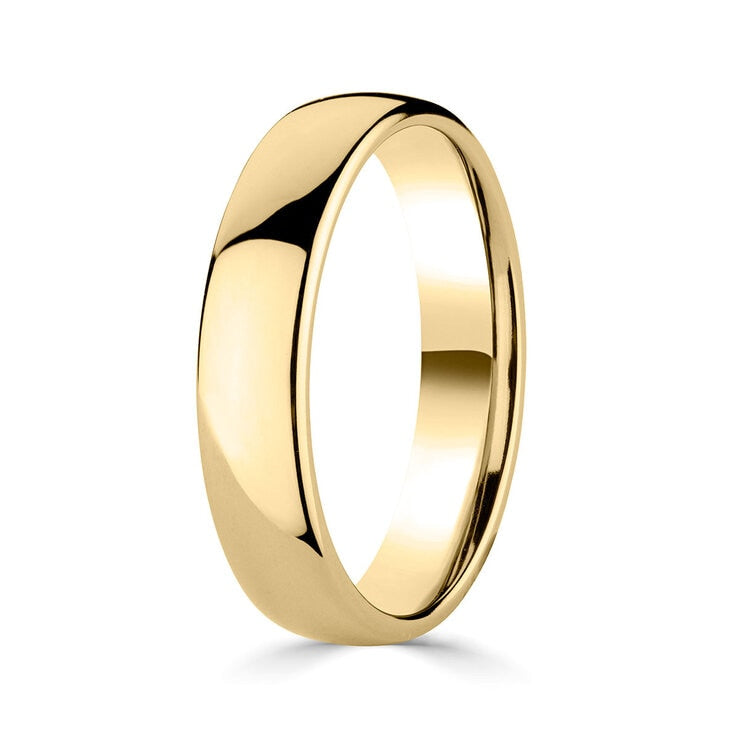 Luxury court wedding ring 18ct yellow gold 5.0mm - British product
