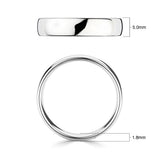 Platinum wedding ring luxury court style 5.0mm, UK version