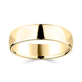 18ct yellow gold luxury court wedding ring 6mm (British brand)