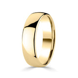 18ct yellow gold luxury court wedding ring 6mm (British brand)