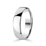 18ct white gold wedding ring luxury court 6.0mm - British product