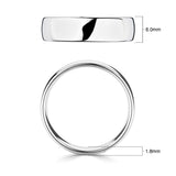 6.0mm platinum luxury court wedding ring (British brand)