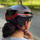 Livall EVO21 smart bike helmet ultraviolet medium size (British brand)