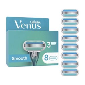 Gillette Venus Razor Blades 3 Blade Smooth Pack of 8