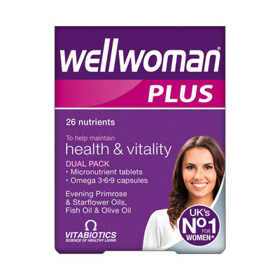 Boots Vitabiotics Wellwoman Plus Omega 3.6.9 Multivitamin and Omega Supplement - 56 Tablets- Buy online at McGrocer