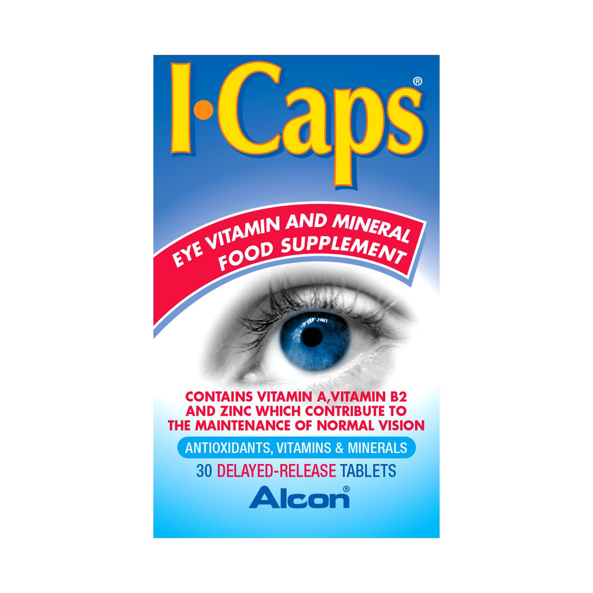 Alcon ICaps vision supplement tablets 30s (British brand)