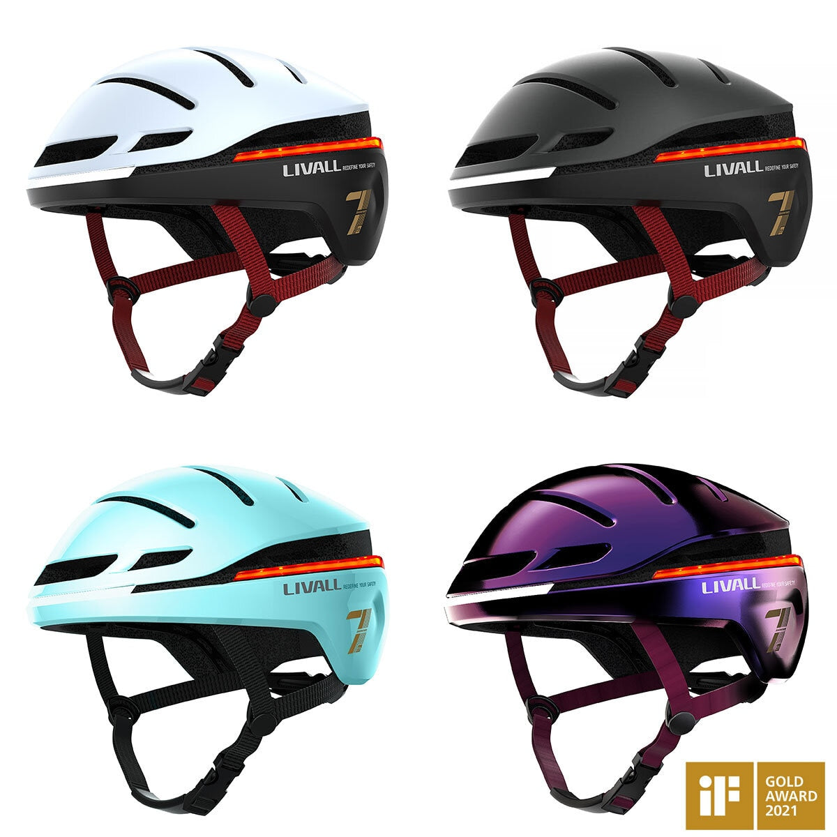 Livall EVO21 smart bike helmet 350g, imported from the UK