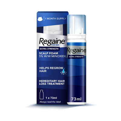Boots Regaine for Men Extra Strength Scalp Foam 5% w/w Hair Loss Treatment - 1 Month Supply- Buy online at McGrocer