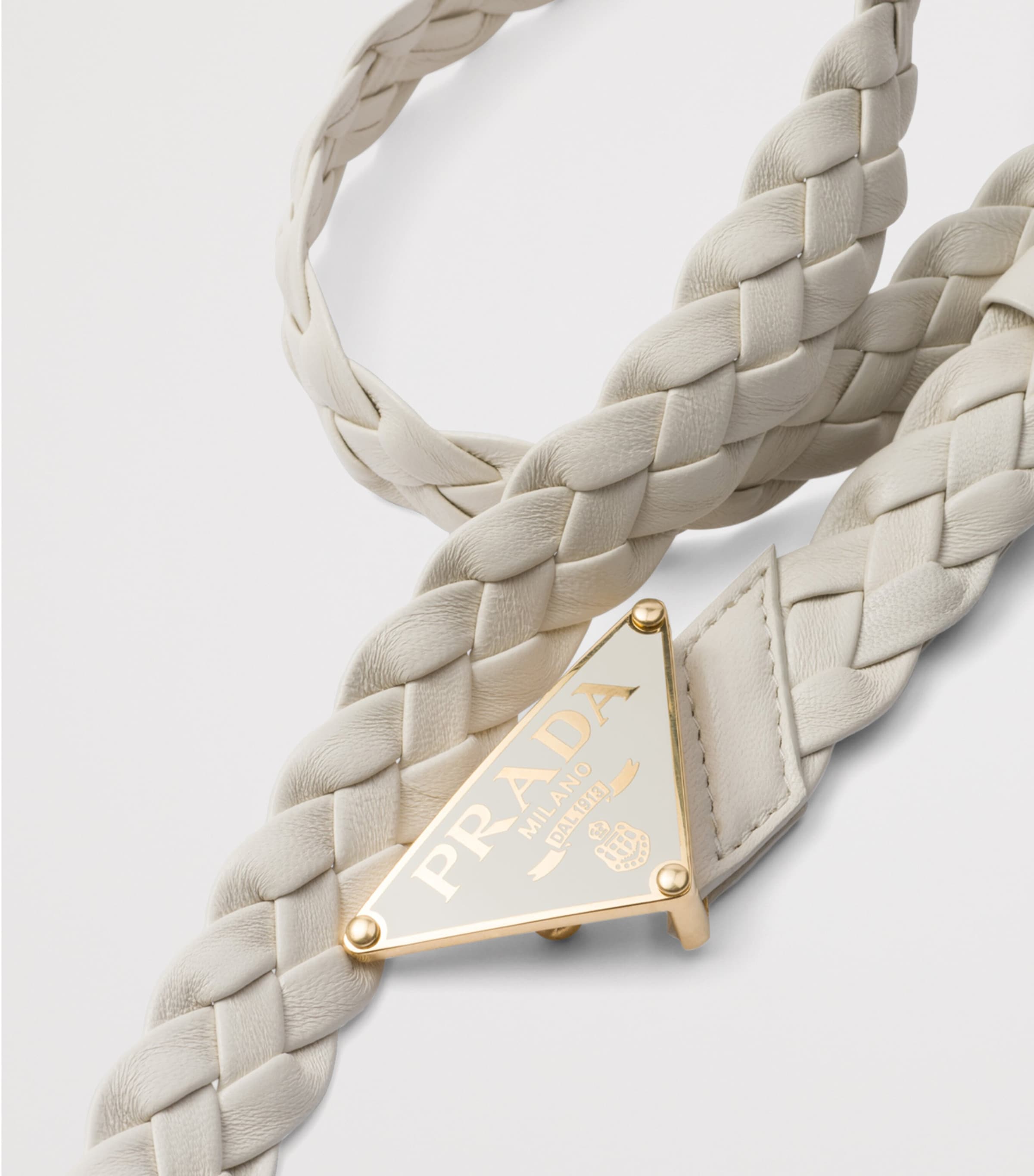 Prada Nappa braided leather belt 2cm wide (British brand)