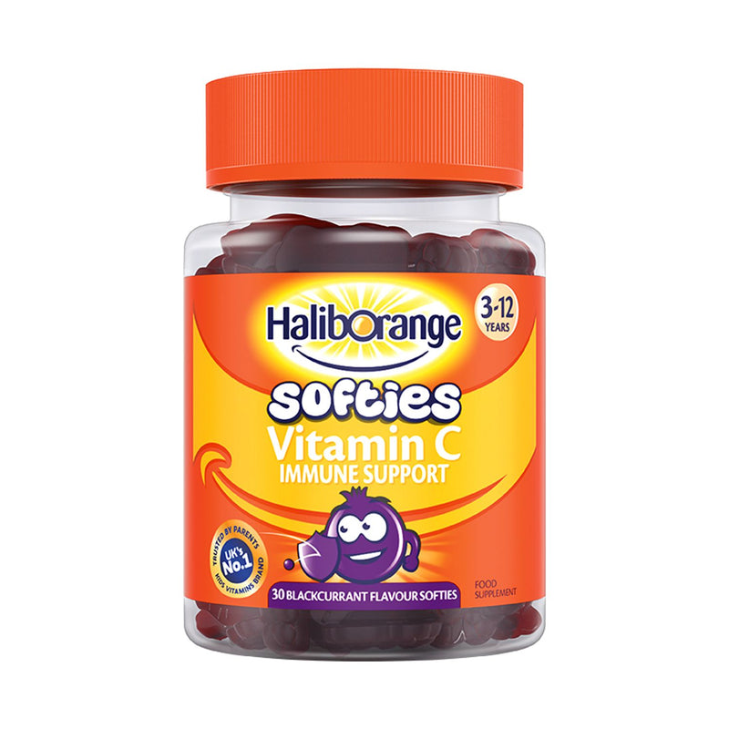 Gommes à la vitamine C Haliborange saveur cassis 30 gommes, version Royaume-Uni