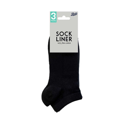 Boots Boots Very Fine Cotton Trainer Liners Black Size 4-8- Kjøp online hos McGrocer