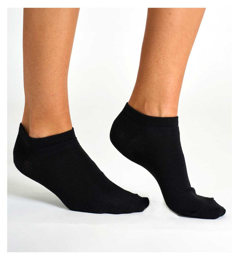 Boots very fine cotton trainer liners black - British product