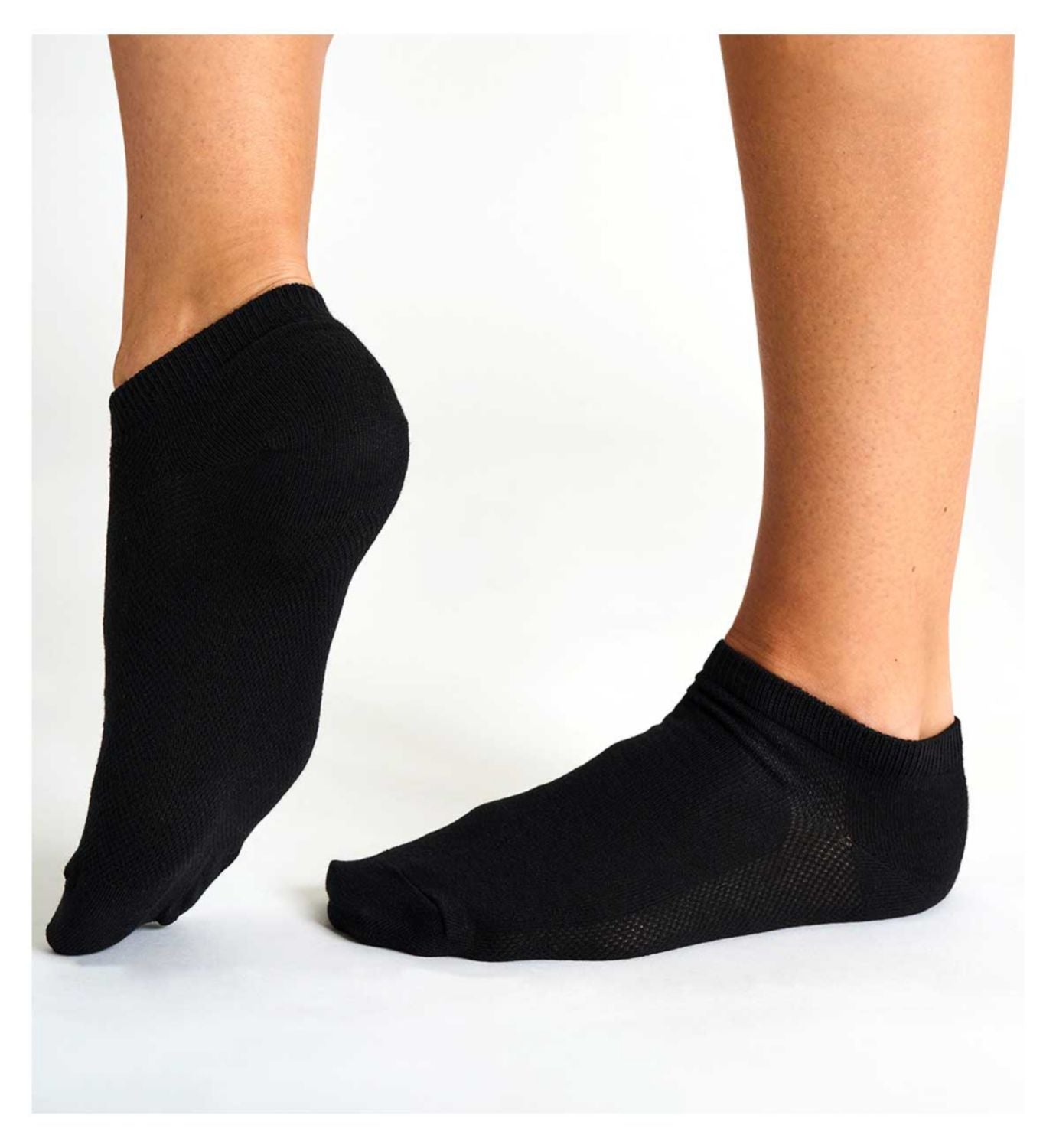 Boots very fine cotton trainer liners black - British product