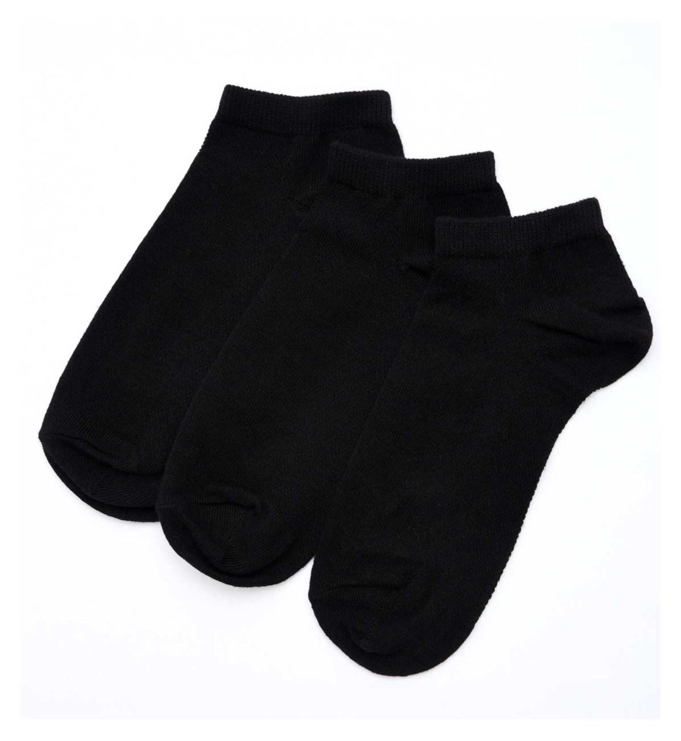 Boots very fine cotton trainer liners black - British product