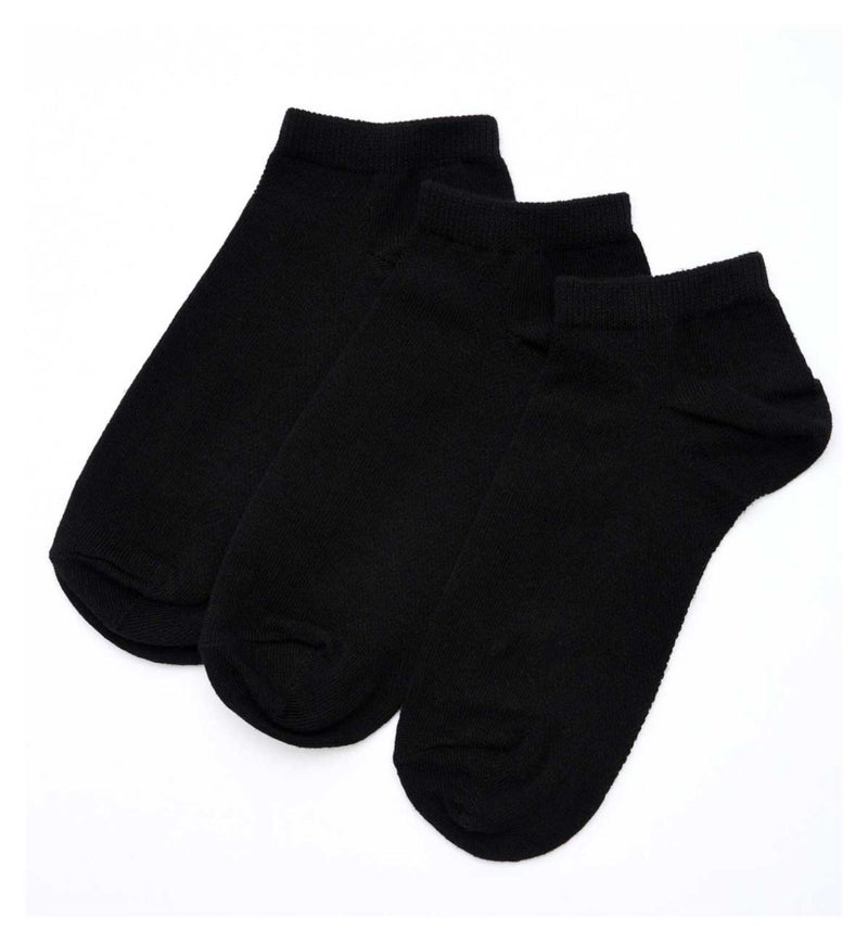 Boots very fine cotton trainer liners black - British product