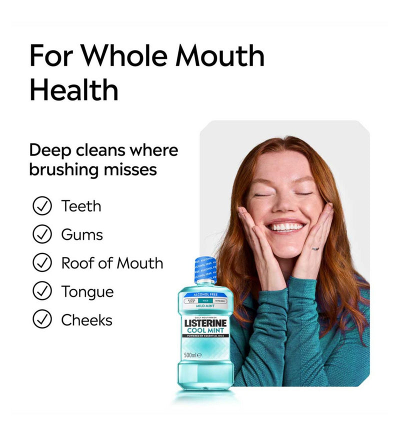 Listerine Cool Mint mouthwash 500ml - British product