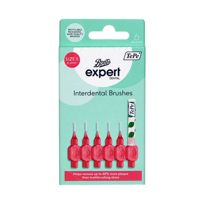 Boots TePe Interdental Brush 0.4mm Oral Hygiene Set of 6- Buy online at McGrocer