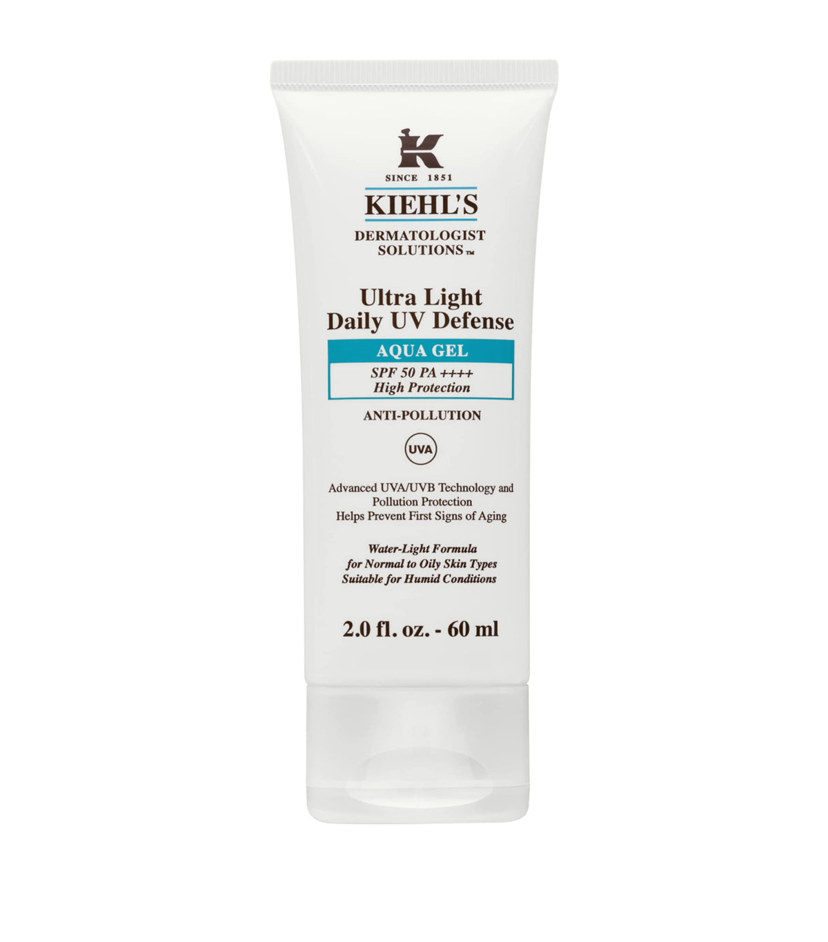 Kiehl's Ultra Light Daily Aqua Gel SPF 50 sunscreen 60ml, UK version