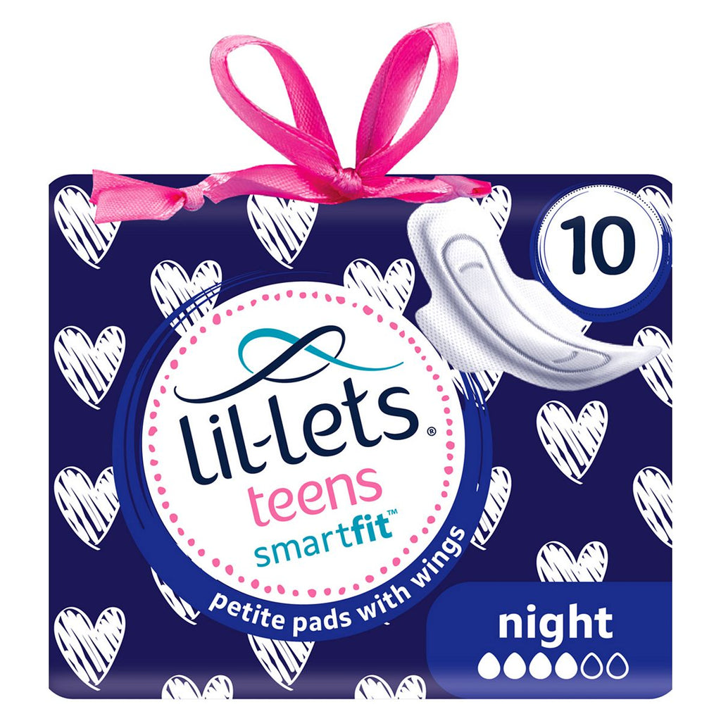 Lil-Lets Teens sanitary towels (petite) – Night – 10 pack