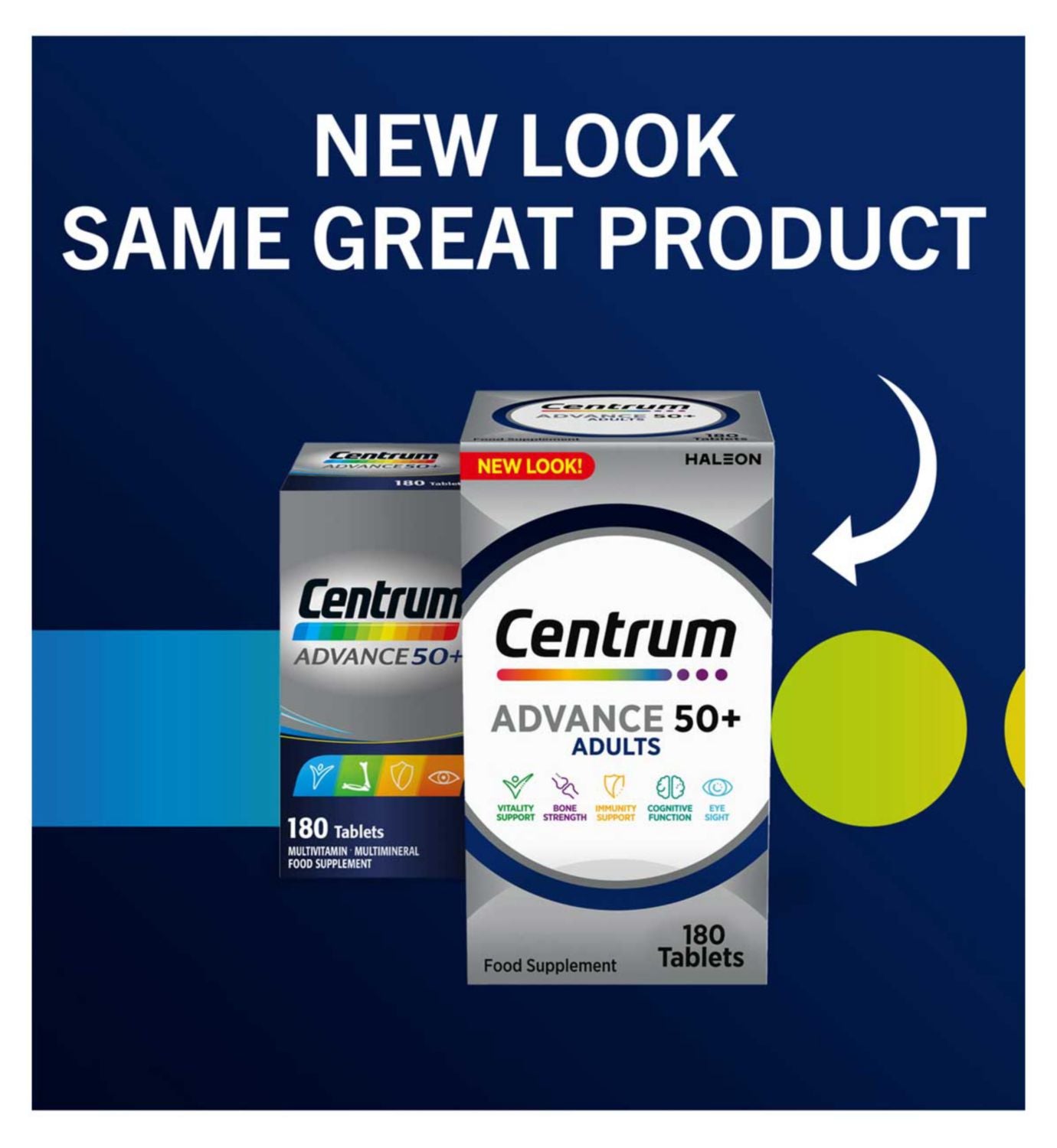 Centrum Advance 50+ Multivitamins & Minerals 180 Tablets - British product