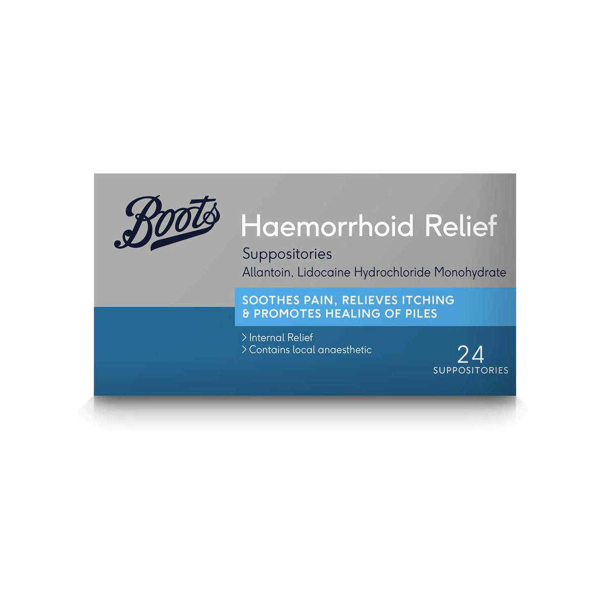 Boots haemorrhoid relief suppositories 24 pack - British product