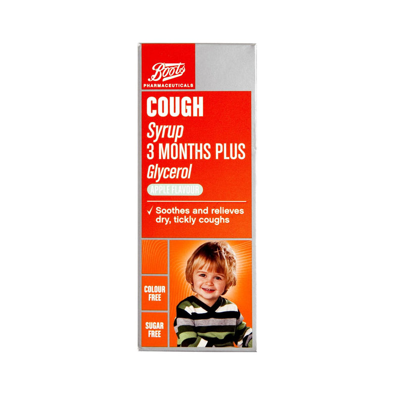 Boots Pharmaceuticals Hustensaft mit Apfelgeschmack, 100 ml – Britisches Produkt