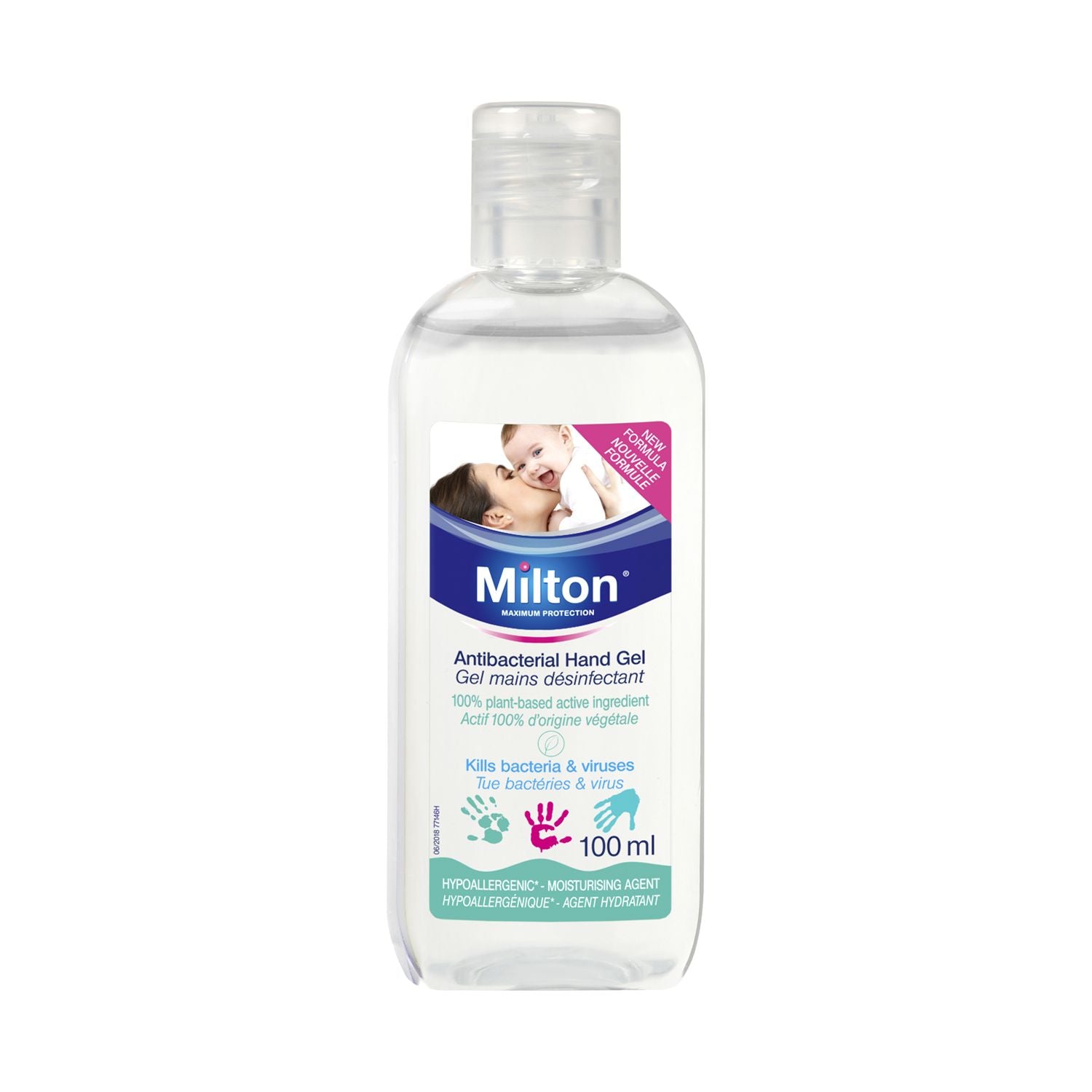 Milton antibacterial hand gel 100ml, imported from the UK