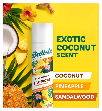 Batiste Shampooing sec Noix de coco Tropical Parfum 200ml
