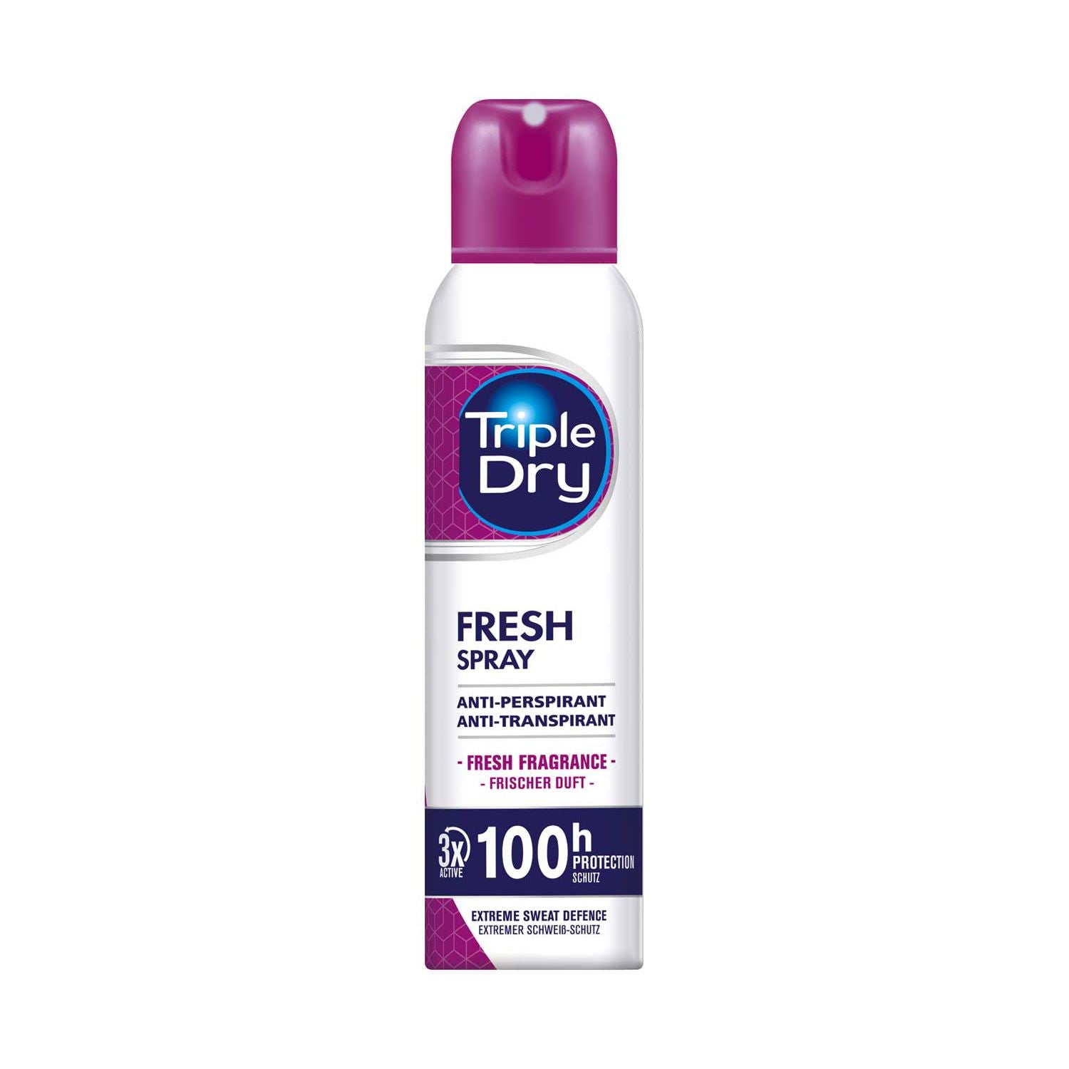 بخاخ مزيل العرق Triple Dry برائحة منعشة 150 مل (علامة تجارية بريطانية)