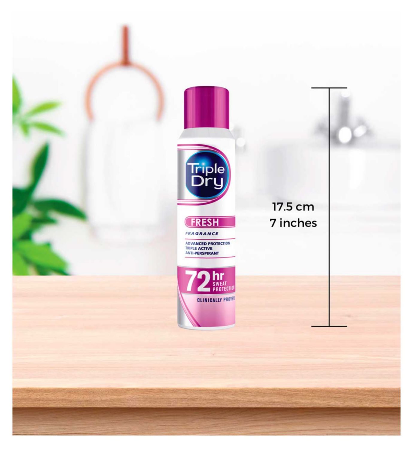بخاخ مزيل العرق Triple Dry برائحة منعشة 150 مل (علامة تجارية بريطانية)