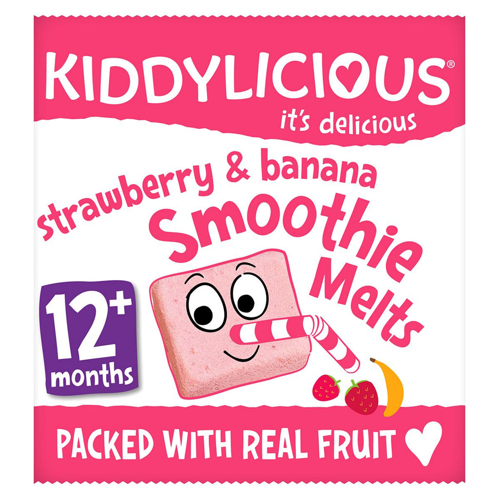 Kiddylicious Smoothie Melts, Strawberry & Banana, Infant Snack, 12months+, 6g