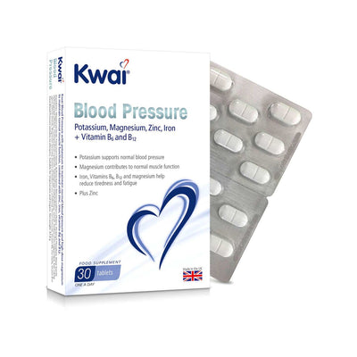 Boots Kwai Blood Pressure Potassium Magnesium 400mg with Vitamin B6 and B12 Nutritional Supplement 30 Tablets- Buy online at McGrocer