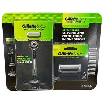Rasoir exfoliant Gillette Labs avec support magnétique 6 lames
